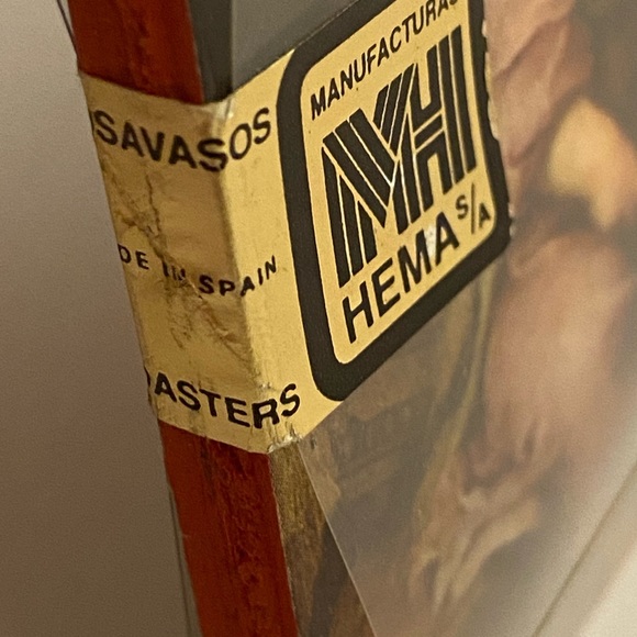 Vintage Baroque cherub art print Coasters Made in Spain MH Esteban Murillo - Picture 8 of 12